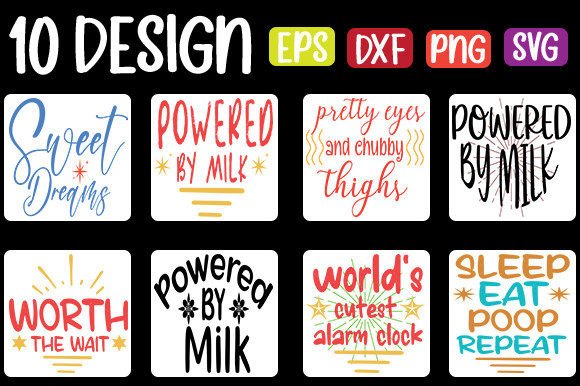 10 Baby Funny Quotes Bundle: Graphics for Crafts & Business