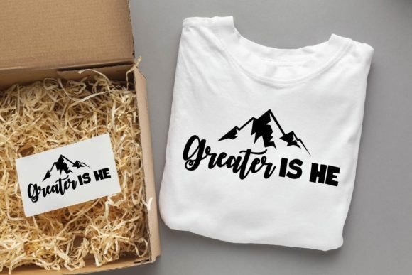 Greater is He, Mountain Christ Designs for Graphics and Crafts