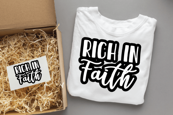 Rich in Faith Christian Svg Designs for Graphics and Crafts