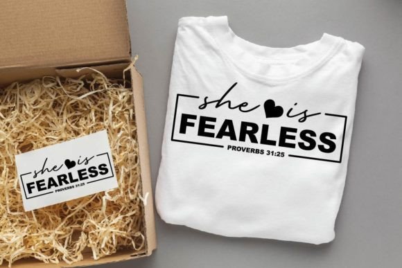 SHE is FEARLESS. Christian SVG Design for Graphics and Crafts